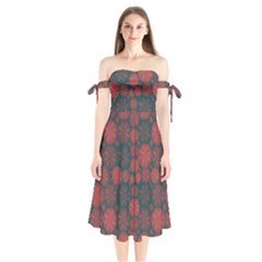 Zappwaits California Shoulder Tie Bardot Midi Dress by zappwaits