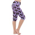 Redhead Girl Pattern Lilac Lightweight Velour Cropped Yoga Leggings View3