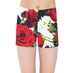 Roses 1 1 Kids  Sports Shorts by bestdesignintheworld