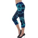 Zodiac Sign Astrology Horoscope Lightweight Velour Capri Leggings  View3