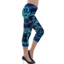 Zodiac Sign Astrology Horoscope Lightweight Velour Capri Leggings  View4