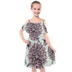 Flowers Kids  Cut Out Shoulders Chiffon Dress by Sobalvarro