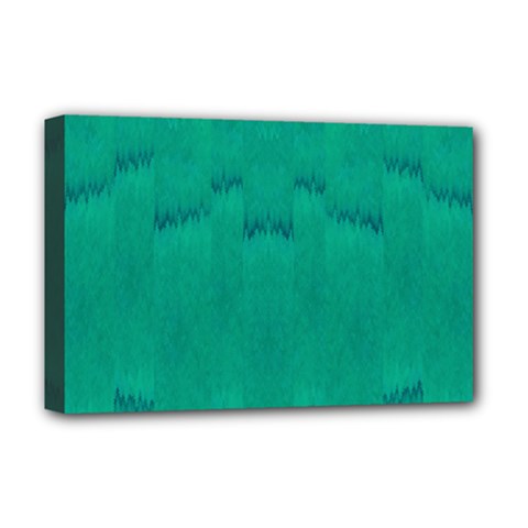 Love To One Color To Love Green Deluxe Canvas 18  X 12  (stretched) by pepitasart