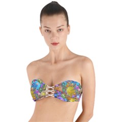 Apo Flower Power Twist Bandeau Bikini Top by WolfepawFractals