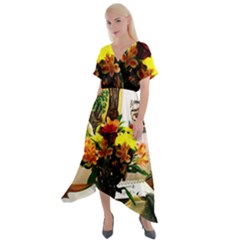 July 1 2 Cross Front Sharkbite Hem Maxi Dress by bestdesignintheworld