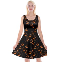 Jack O Lanterns Reversible Velvet Sleeveless Dress by bloomingvinedesign