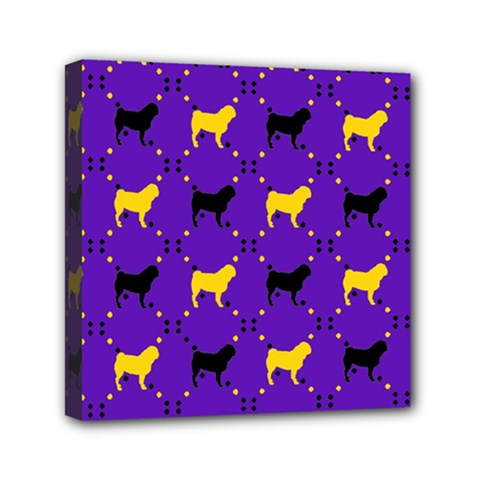 Elegant Pugs Mini Canvas 6  X 6  (stretched) by ElegantGP