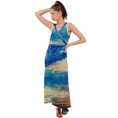 Skydiving 1 1 V-neck Chiffon Maxi Dress by bestdesignintheworld