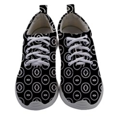 Black And White Pattern Women Athletic Shoes by Vaneshart