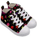 Vector Seamless Summer Fruits Pattern Colorful Cartoon Background Kids  Mid-Top Canvas Sneakers View3