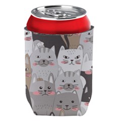 Hand Draw Cats Seamless Pattern Can Holder by Vaneshart