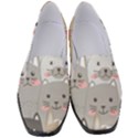 Hand Draw Cats Seamless Pattern Women s Classic Loafer Heels View1