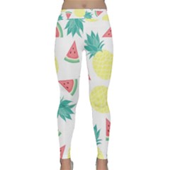 Vector Seamless Pattern With Pineapples Classic Yoga Leggings by Vaneshart