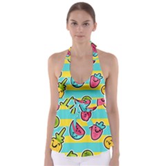 Summer Fruits Patterns Babydoll Tankini Top by Vaneshart