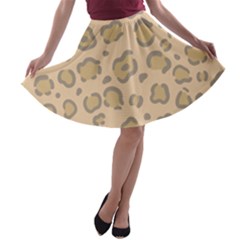 Leopard Print A-line Skater Skirt by Sobalvarro
