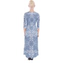 Boho Pattern Style Graphic Vector Quarter Sleeve Wrap Maxi Dress View2