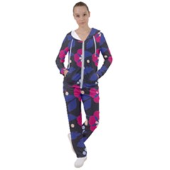 Vector Seamless Flower And Leaves Pattern Women s Tracksuit by Sobalvarro