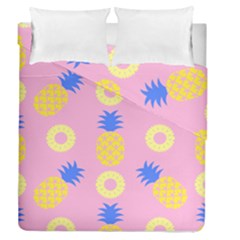 Pop Art Pineapple Seamless Pattern Vector Duvet Cover Double Side (queen Size) by Sobalvarro