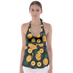 Seamless Pattern Pineapple Pattern Babydoll Tankini Top by Vaneshart