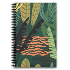 Abstract Seamless Pattern With Tropical Leaves 5 5  X 8 5  Notebook by Vaneshart