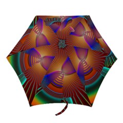 Lines Rays Background Light Rainbow Mini Folding Umbrellas by Bajindul