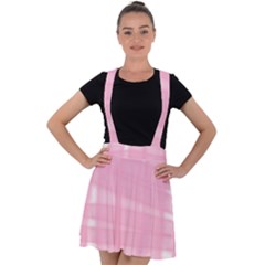 Pink Ribbon Velvet Suspender Skater Skirt by snowwhitegirl