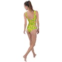 Carnation Pattern Yellow Side Cut Out Swimsuit View2