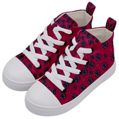 The Dark Moon Fell In Love With The Blood Moon Decorative Kids  Mid-top Canvas Sneakers by pepitasart