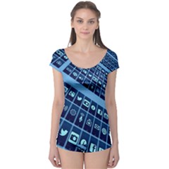 Apps Social Media Networks Internet Boyleg Leotard  by Vaneshart