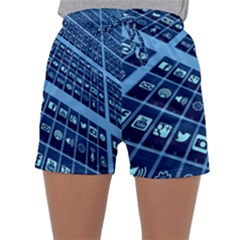 Apps Social Media Networks Internet Sleepwear Shorts by Vaneshart