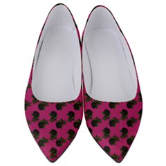 Black Rose Pink Women s Low Heels by snowwhitegirl