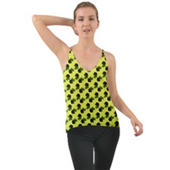 Black Rose Yellow Chiffon Cami by snowwhitegirl