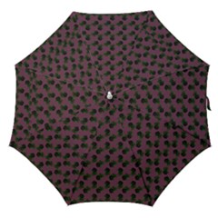 Black Rose Mauve Straight Umbrellas by snowwhitegirl