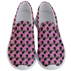 Black Rose Light Pink Men s Lightweight Slip Ons by snowwhitegirl