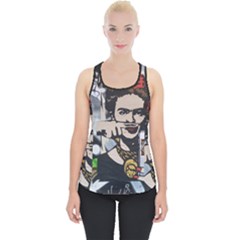 Frida Kahlo Brick Wall Graffiti Urban Art With Grunge Eye And Frog  Piece Up Tank Top by snek