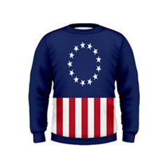 Betsy Ross Flag Usa America United States 1777 Thirteen Colonies Vertical Kids  Sweatshirt by snek