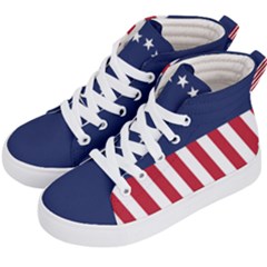 Betsy Ross Flag Usa America United States 1777 Thirteen Colonies Vertical Kids  Hi-top Skate Sneakers by snek