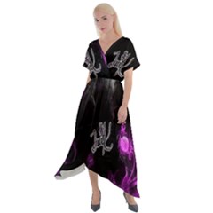 Fushion By Traci K Cross Front Sharkbite Hem Maxi Dress by tracikcollection