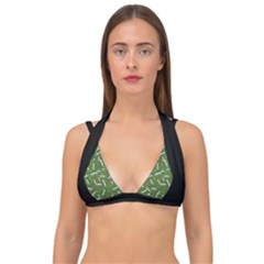 Pepe The Frog Face Pattern Green Kekistan Meme Double Strap Halter Bikini Top by snek