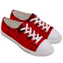 Wonderful Pattern Of Hearts Women s Low Top Canvas Sneakers View3