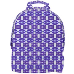 Purple  White  Abstract Pattern Mini Full Print Backpack by BrightVibesDesign