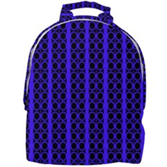 Circles Lines Black Blue Mini Full Print Backpack by BrightVibesDesign