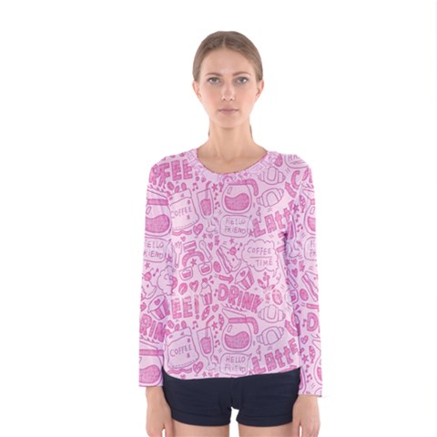 Coffee Pink Women s Long Sleeve Tee by Amoreluxe