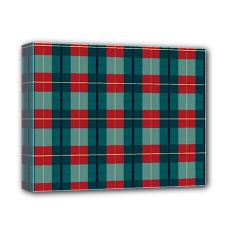 Pattern Texture Plaid Deluxe Canvas 14  X 11  (stretched) by Mariart