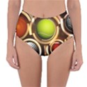 Sport Ball Tennis Golf Football Reversible High-Waist Bikini Bottoms View1