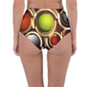 Sport Ball Tennis Golf Football Reversible High-Waist Bikini Bottoms View4