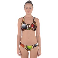 Sport Ball Tennis Golf Football Cross Back Hipster Bikini Set by HermanTelo