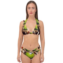 Sport Ball Tennis Golf Football Double Strap Halter Bikini Set by HermanTelo