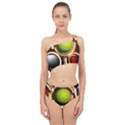 Sport Ball Tennis Golf Football Spliced Up Two Piece Swimsuit View1