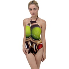 Sport Ball Tennis Golf Football Go With The Flow One Piece Swimsuit by HermanTelo